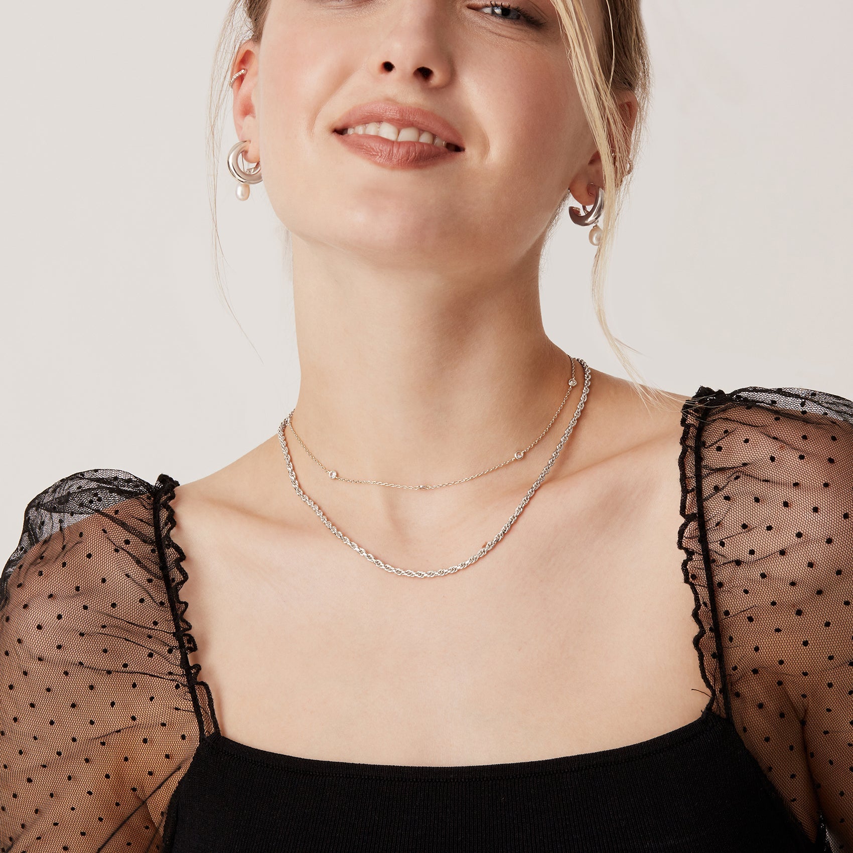 Simulated Diamond Station Necklace – PAVOI