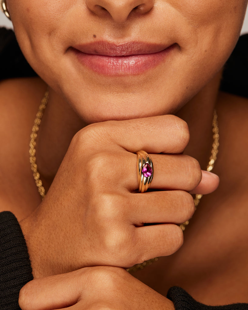 #Variant_White Gold/ PINK CZ