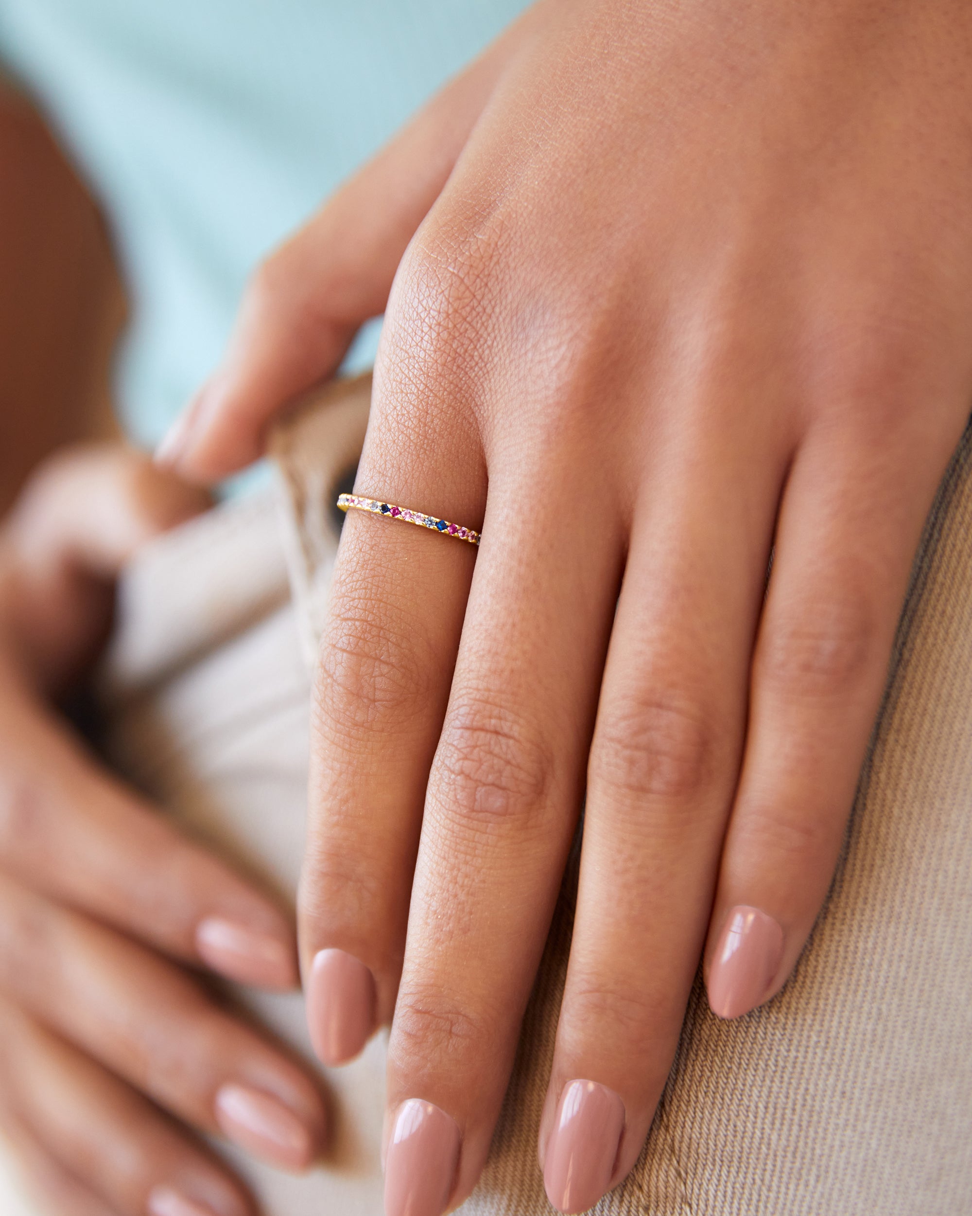 人気ブランド【PAVOI】Colored Stones Eternityリング Mila Eternity Band | Pavoi Jewelry | Dainty Stackable Rings