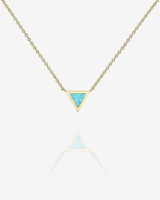 Triangle Opal Pendant Necklace