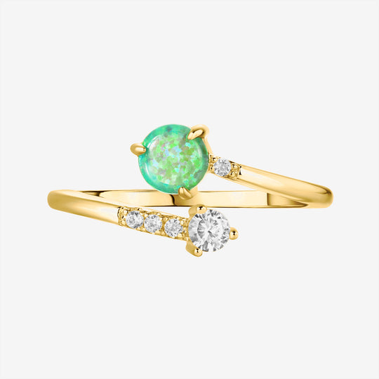 #Variant_Yellow Gold Green Opal