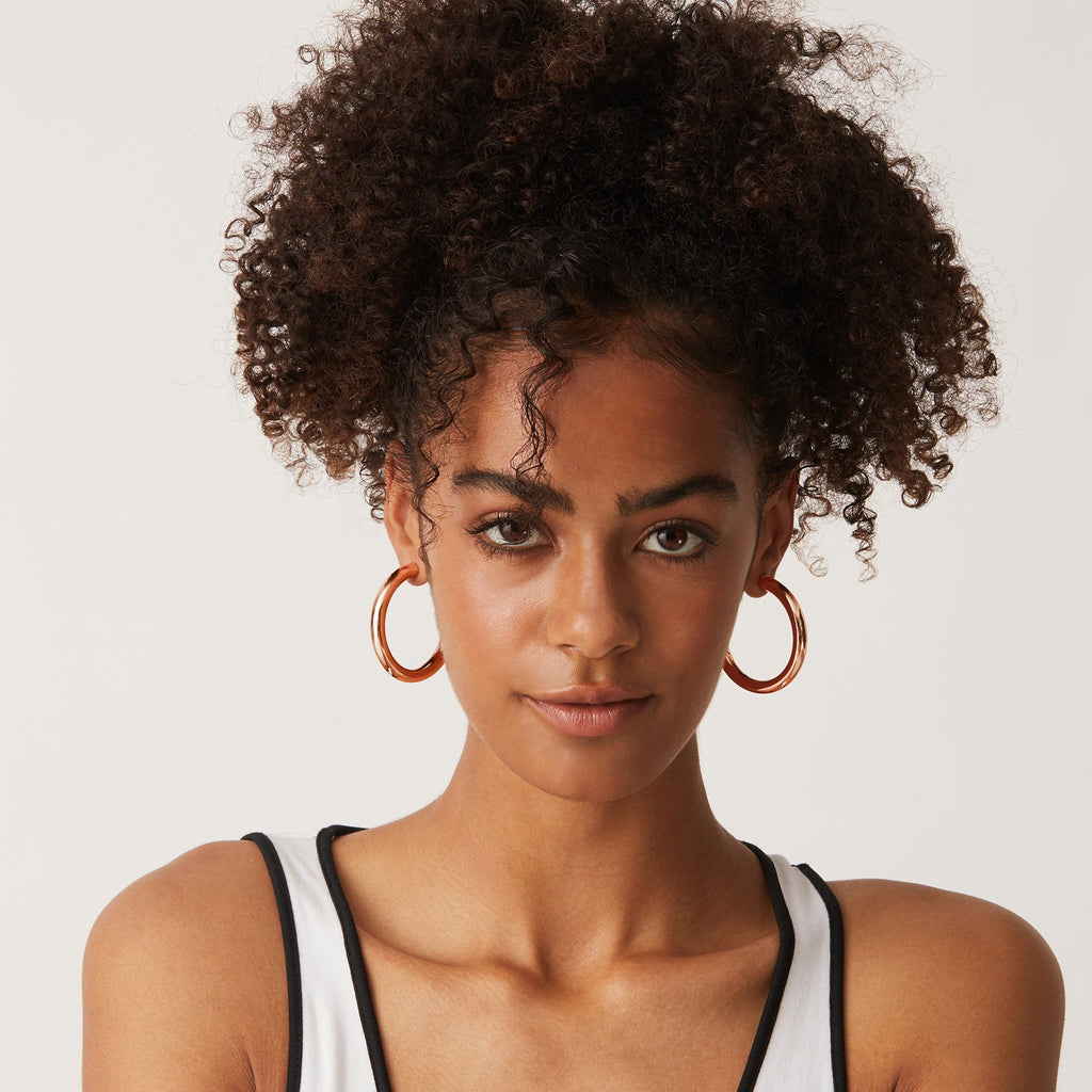 Round Chunky Hoops  Earring 