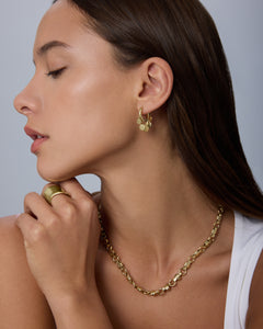 Waterproof Round Charm Dangle Earrings