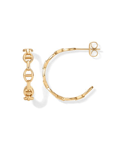 Waterproof Chain Link Hoop Earrings