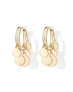 Waterproof Round Charm Dangle Earrings
