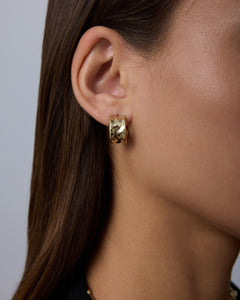 Waterproof Bold Textured Hoop Earrings
