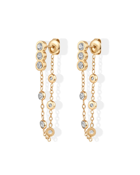 Waterproof Long Drop Earrings