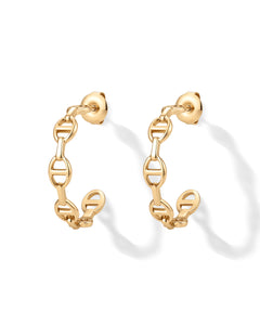 Waterproof Chain Link Hoop Earrings