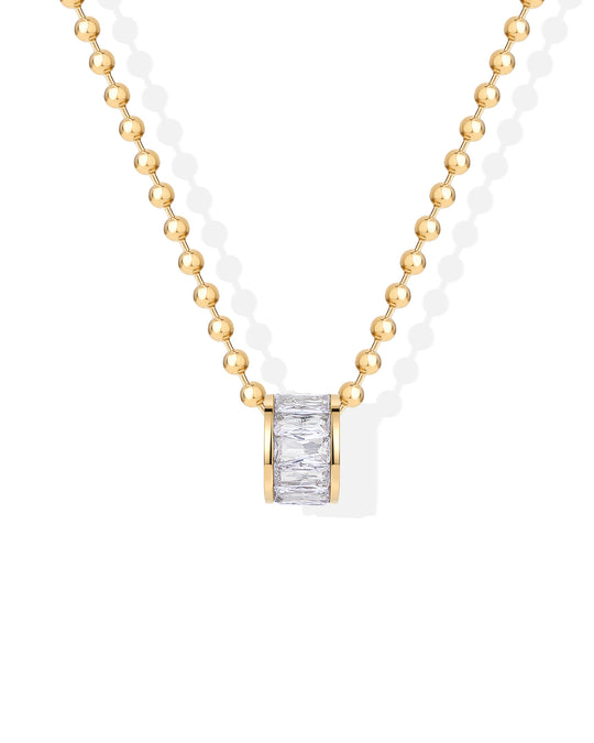 Waterproof Rondelle Pendant Necklace