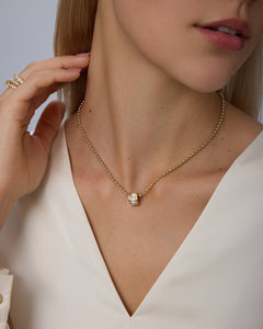 Waterproof Rondelle Pendant Necklace