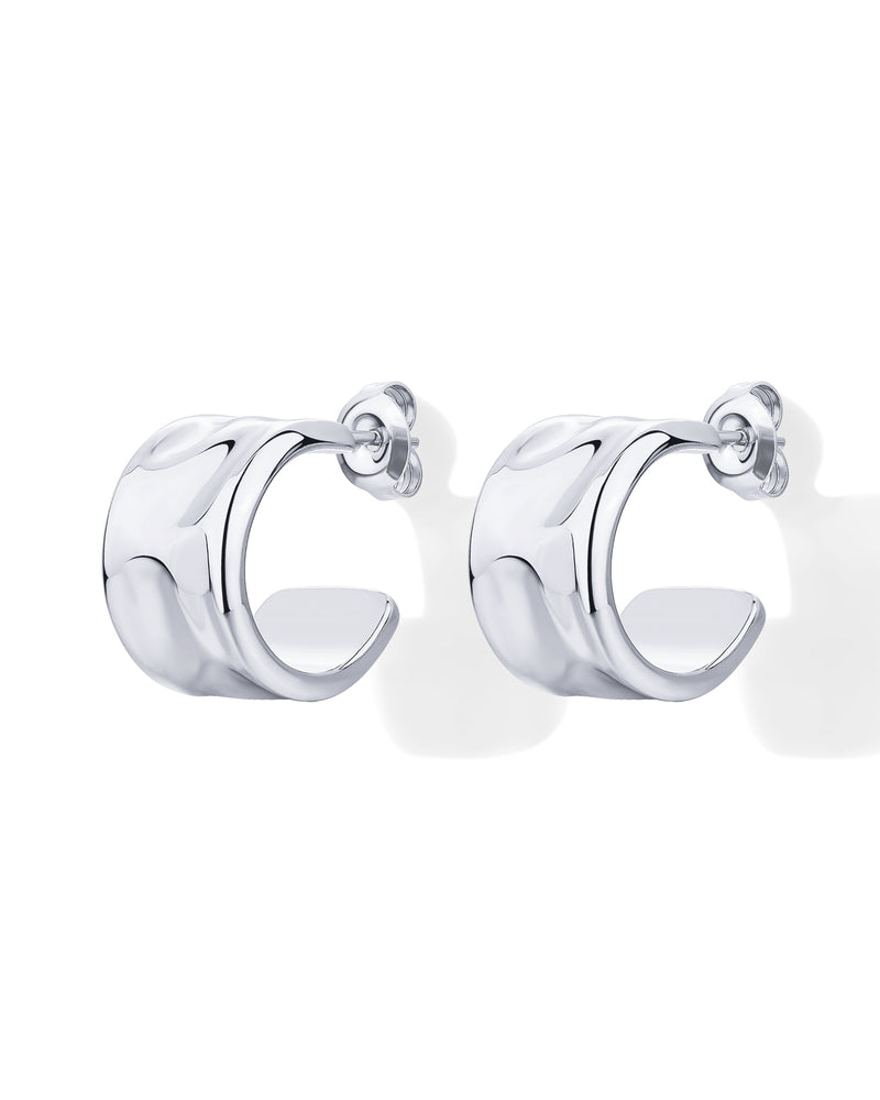 Waterproof Bold Textured Hoop Earrings