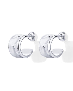Waterproof Bold Textured Hoop Earrings