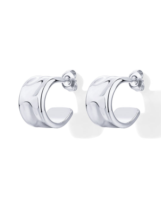 Waterproof Bold Textured Hoop Earrings