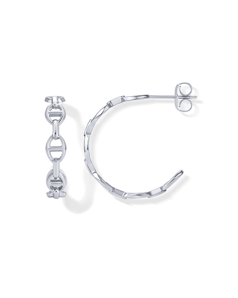 Waterproof Chain Link Hoop Earrings