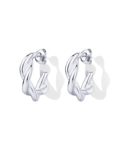 Waterproof Twisted Huggie Hoops