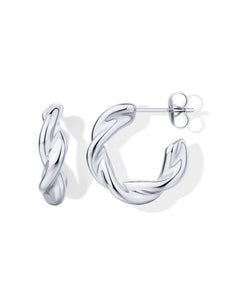 Waterproof Twisted Huggie Hoops