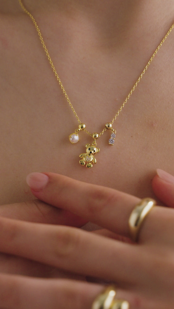 #Variant_Yellow Gold / Whimsy Teddy Bear Charm