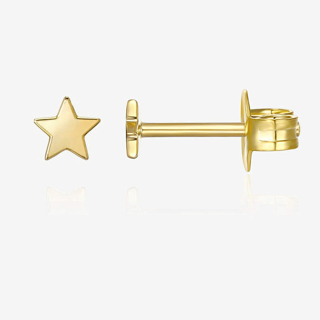 Tiny Galaxy Studs Yellow Gold Earring 