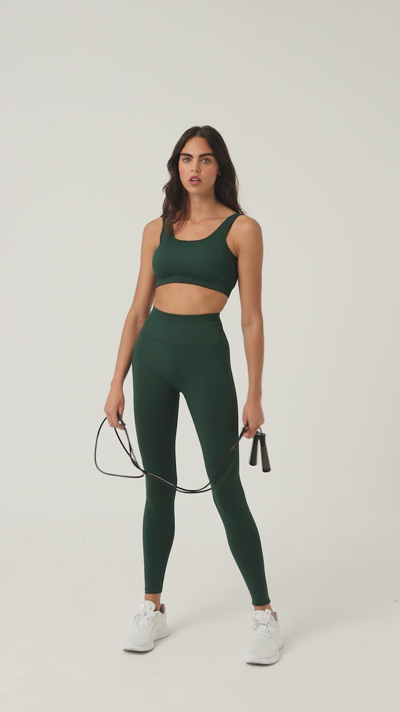 Forest Green High Performance Seamless Scrunch Butt Lifting Leggings  Leggings 