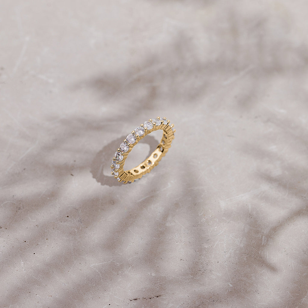 Classic Eternity Band 5,6,7,8,9, Yellow Gold Ring 