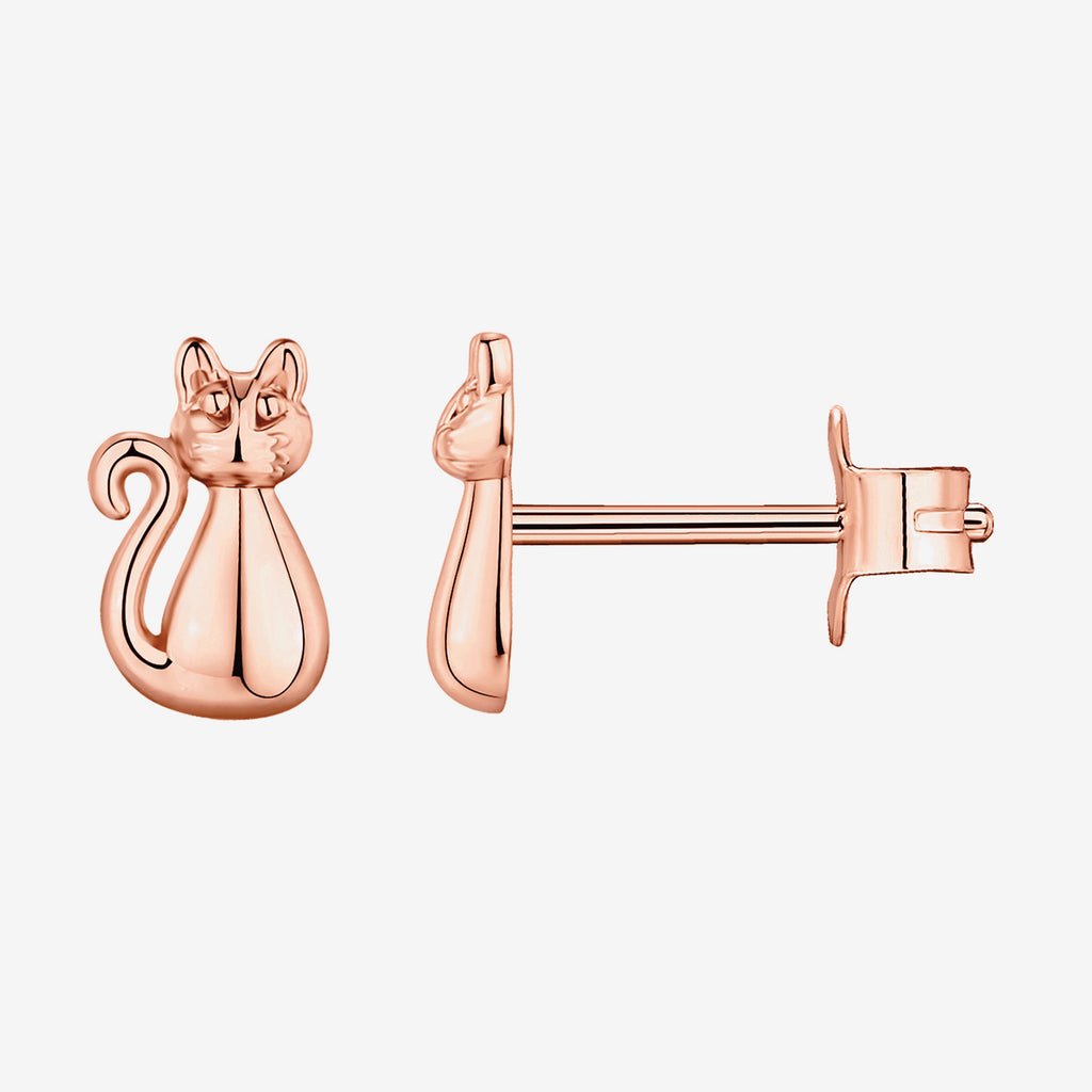 Cat Studs Rose Gold Earring 