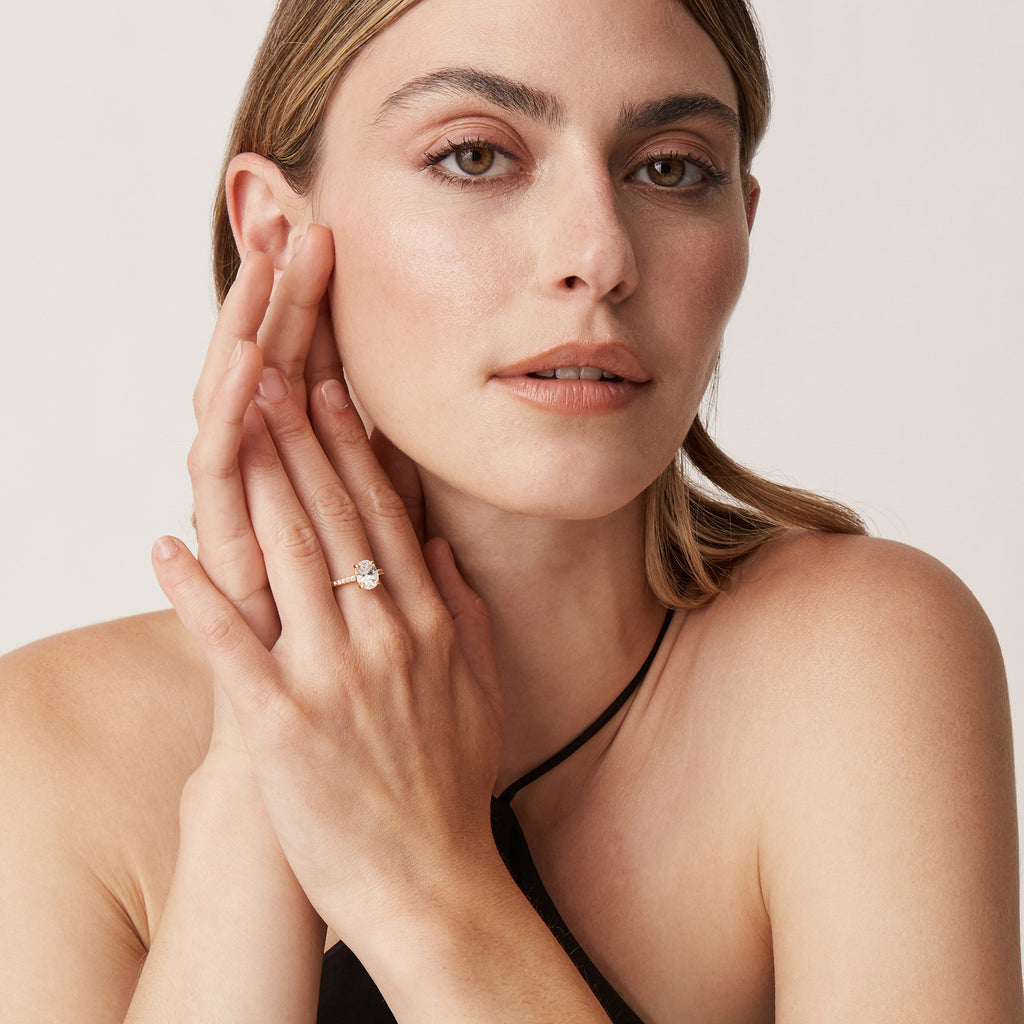 Azira Oval Ring Yellow Gold, 5,6,7,8,9 Ring 