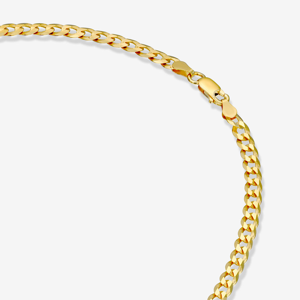 Thick Super Flat Curb Link Chain Necklace   