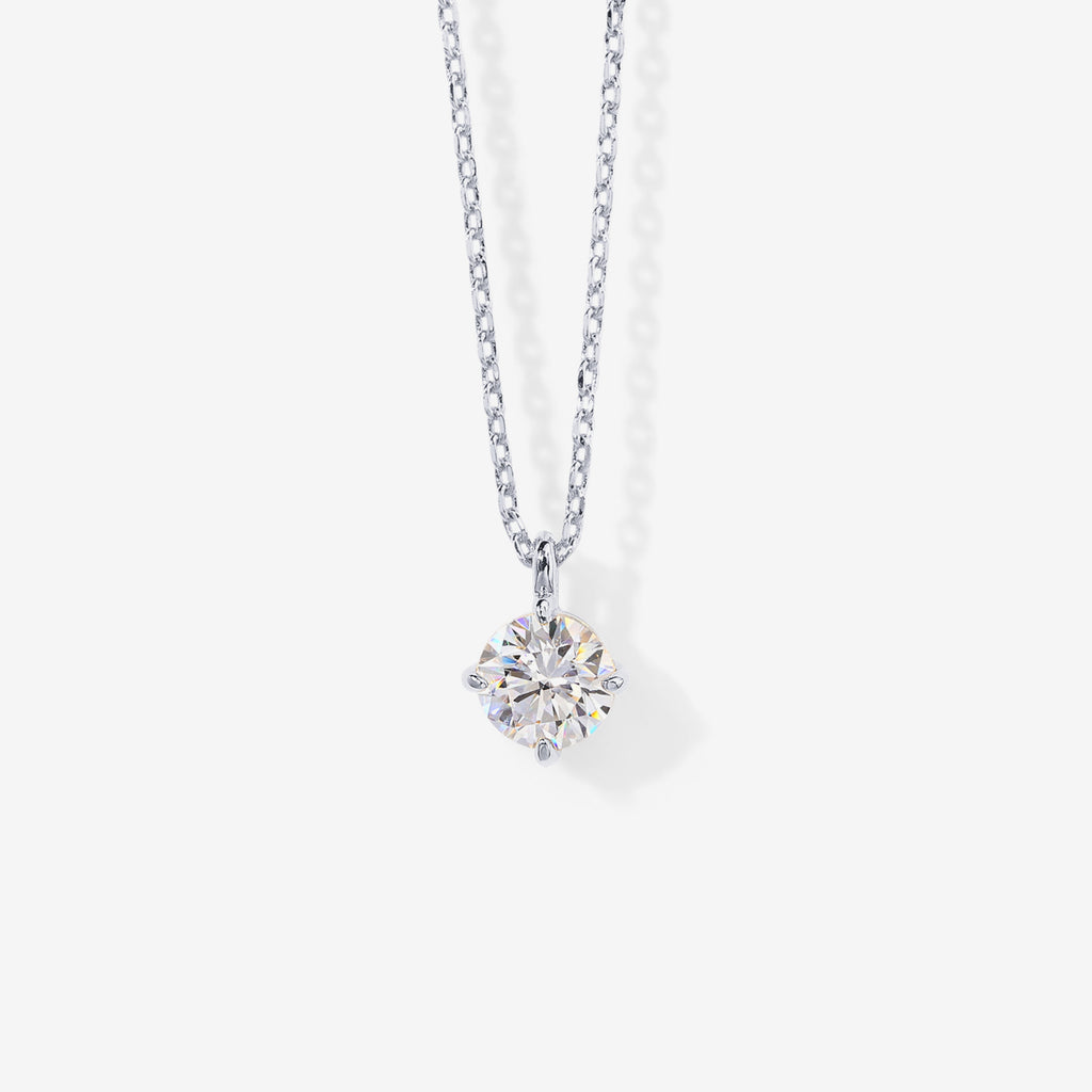 Dainty CZ Solitaire Pendant Necklace  Necklace 