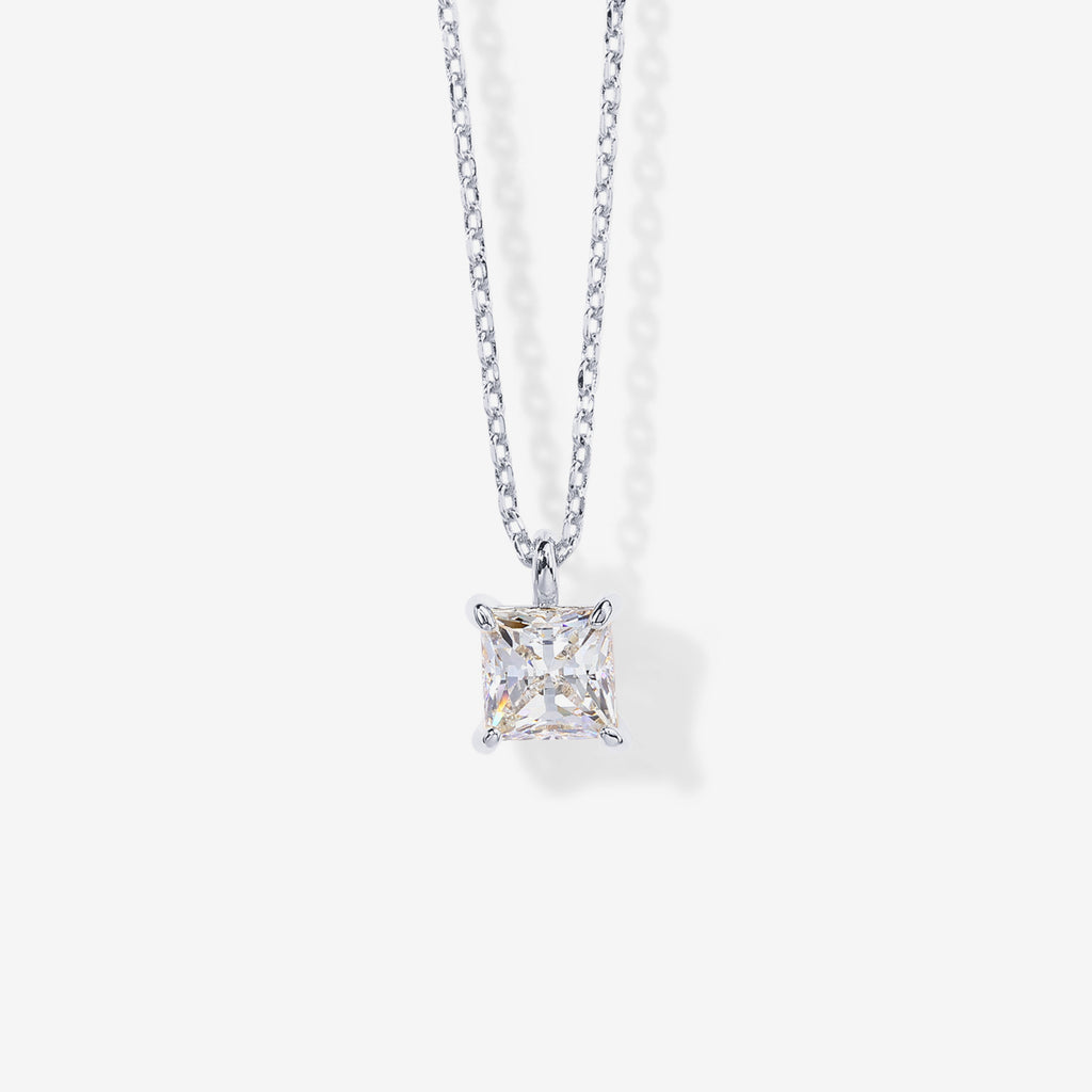Swarovski Princess Cut Solitaire Pendant Necklace  Necklaces 
