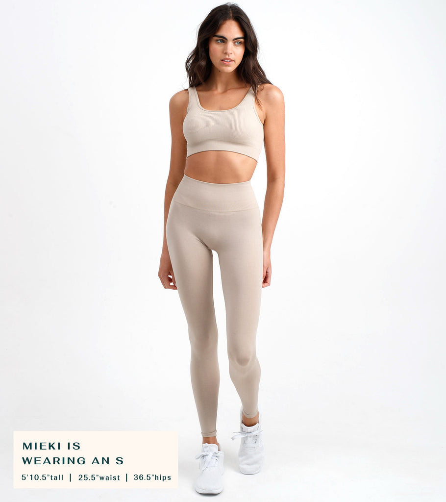Taupe High Performance Seamless Scrunch Butt Lifting Leggings  Leggings 