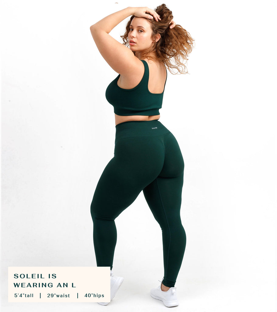 Forest Green High Performance Seamless Scrunch Butt Lifting Leggings  Leggings 