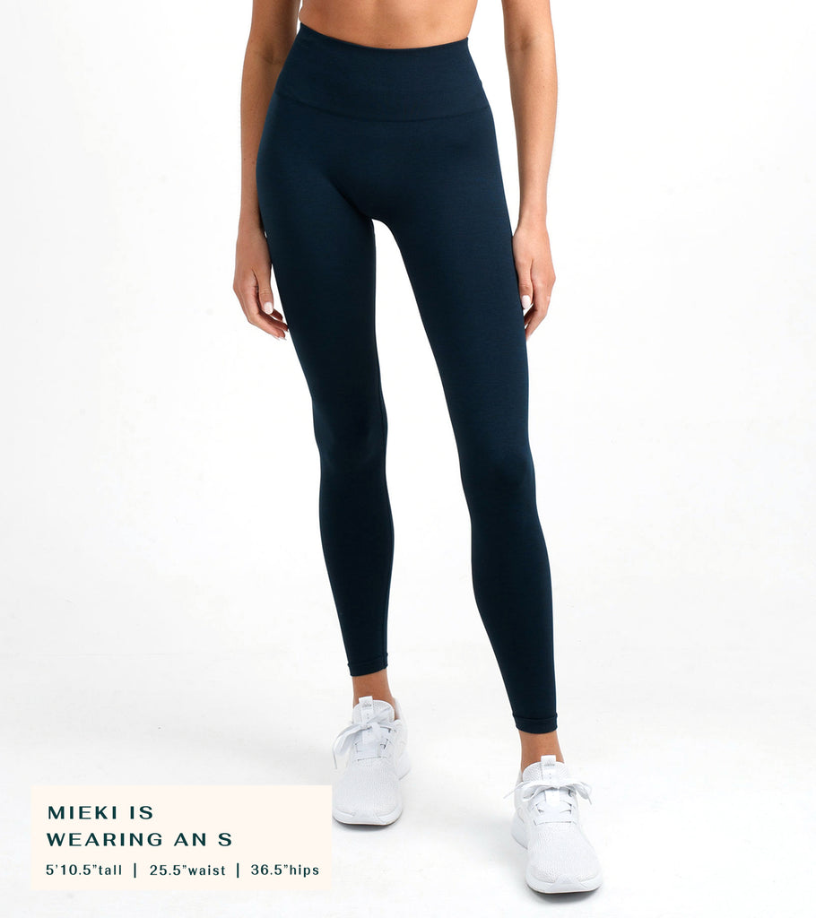 Navy Blue High Performance Seamless Scrunch Butt Lifting Leggings  Leggings 