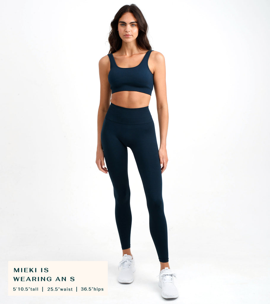 Navy Blue High Performance Seamless Scrunch Butt Lifting Leggings  Leggings 