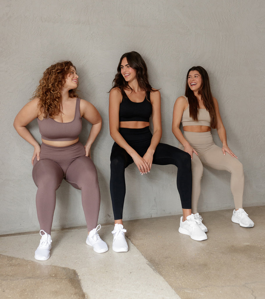 Taupe High Performance Seamless Scrunch Butt Lifting Leggings  Leggings 