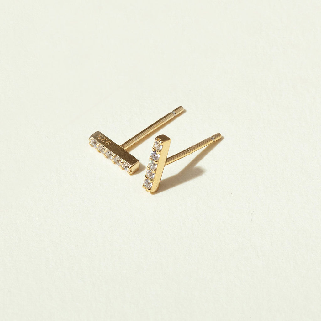 August Studs Yellow Gold Earring 