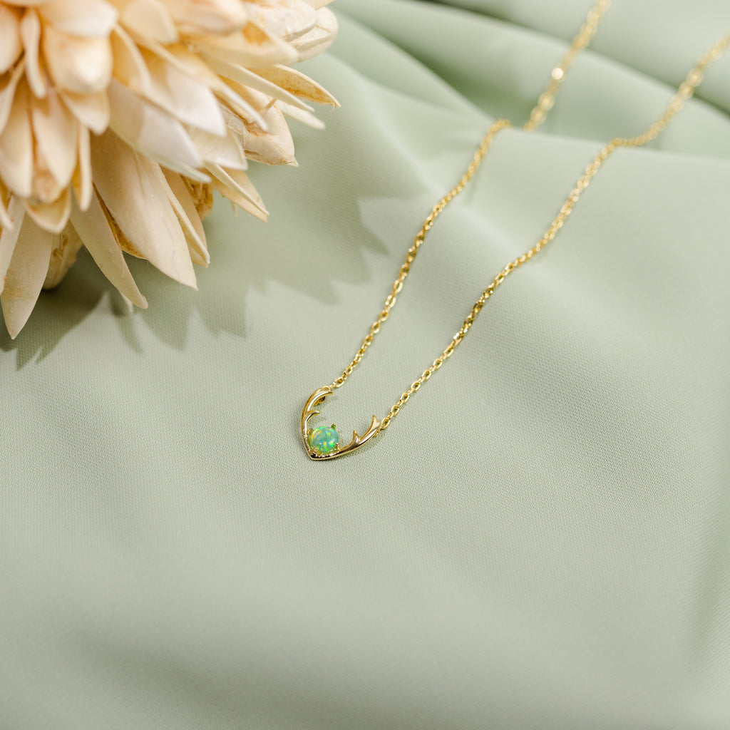#Variant_Yellow Gold Green Opal