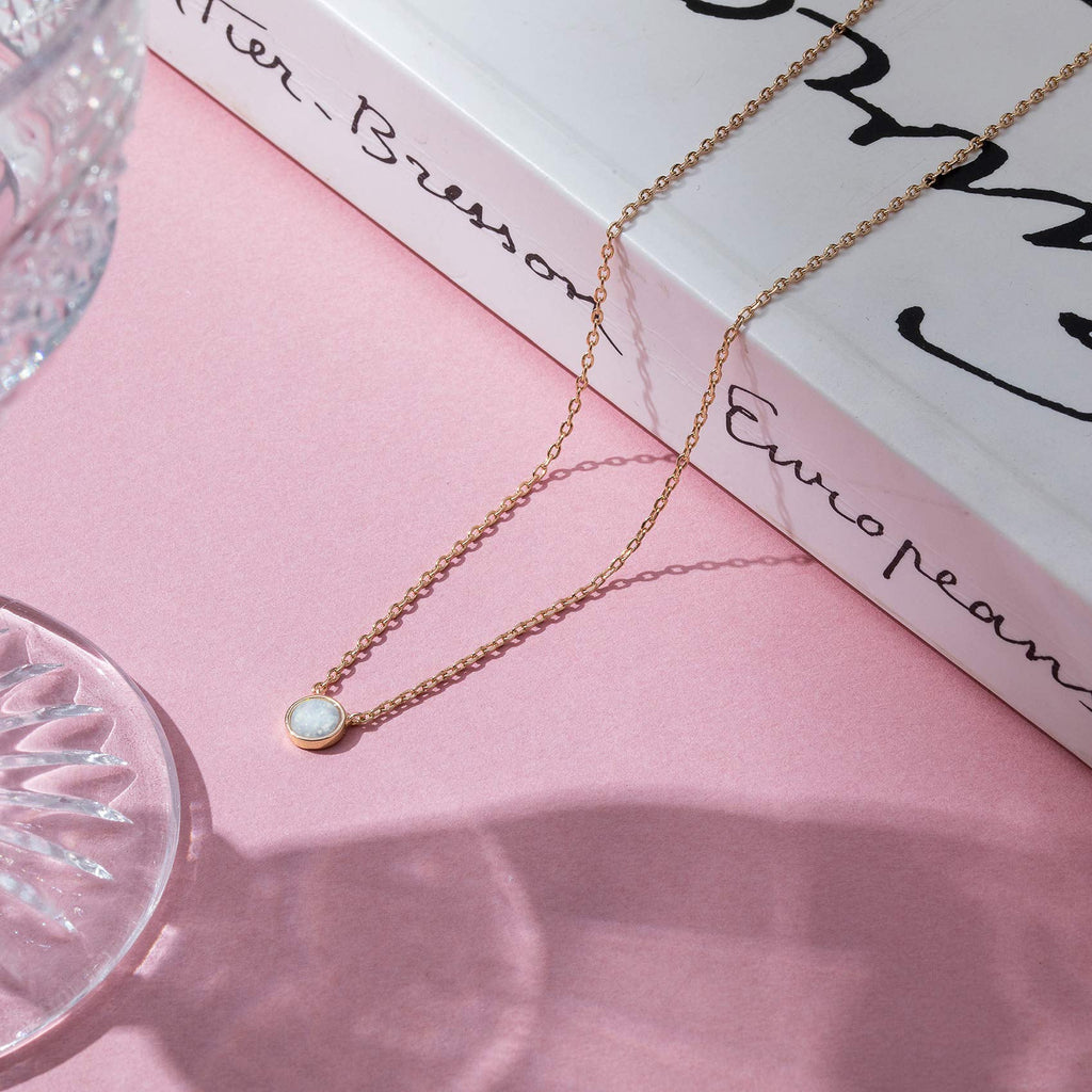 #Variant_Yellow Gold White Opal