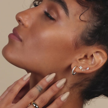 Opal Screw Back Gold Stud Earrings for Women by PAVOI