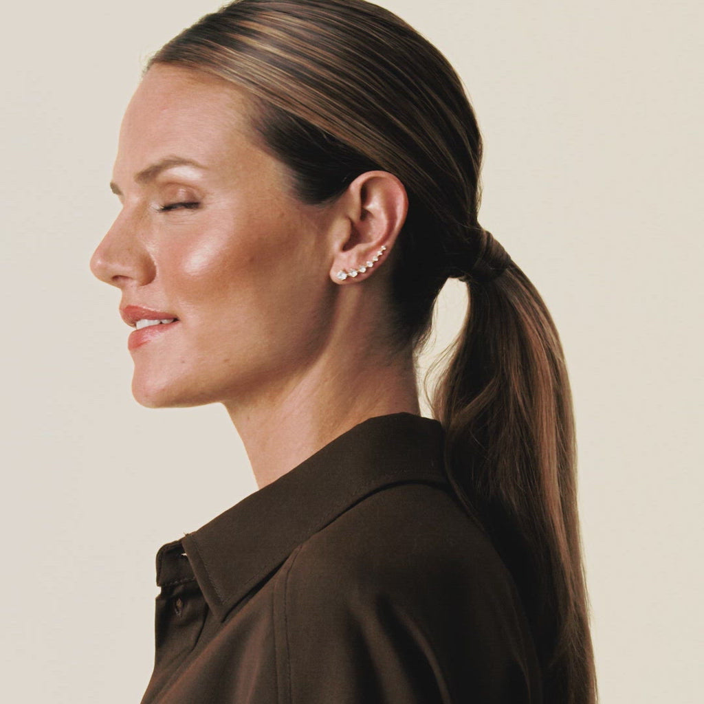 Ciara Crawlers Yellow Gold Earring 