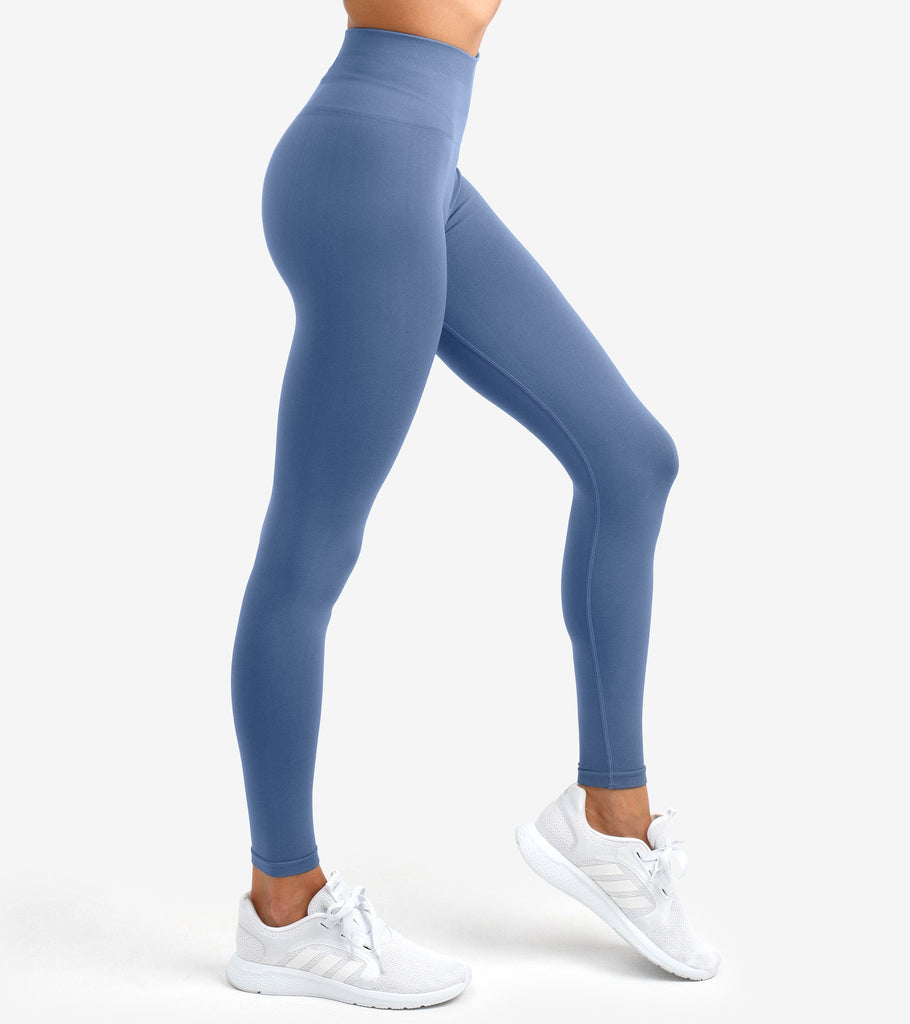 Tulum Blue High Performance Seamless Scrunch Butt Lifting Leggings  Leggings 